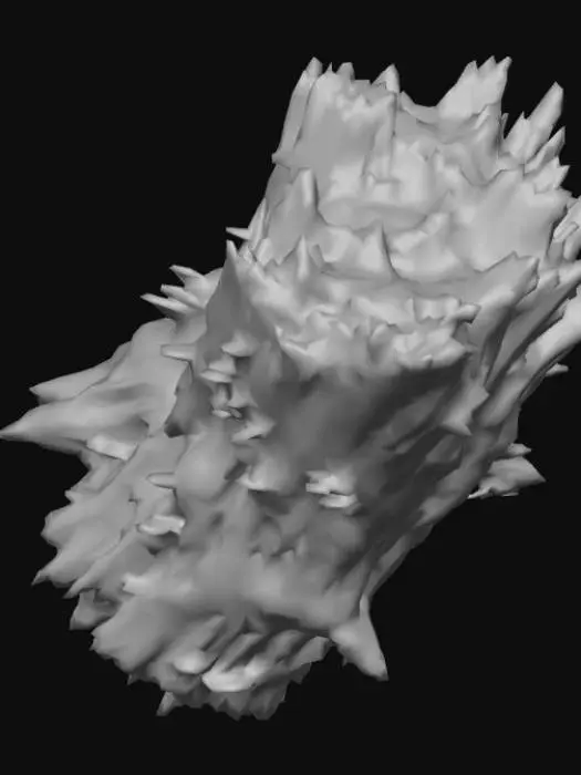 3D model for Un vecchio tronco da foresta un po immevato e sporco