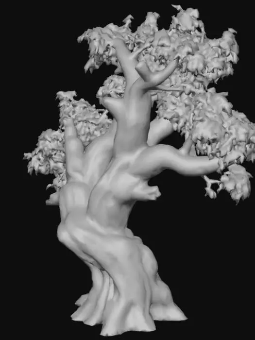 3D model for Un vecchio albero da foresta un po immevato e sporco