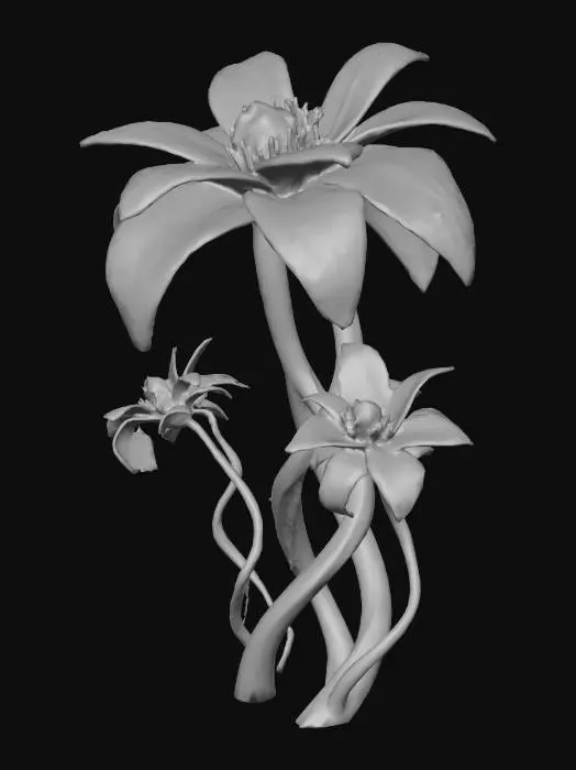 3D model for un fiore alieno
