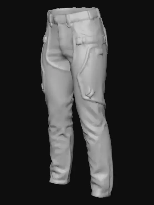 3D model for genera dei pantaloni stile cawboy ma futuristici