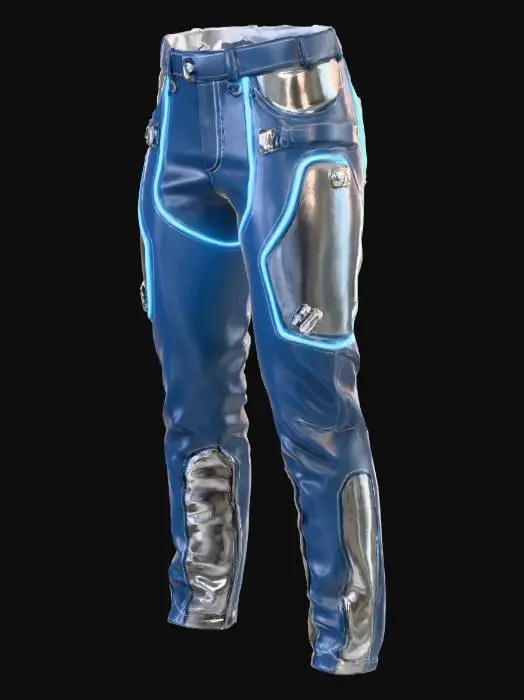3D model for genera dei pantaloni stile cawboy ma futuristici