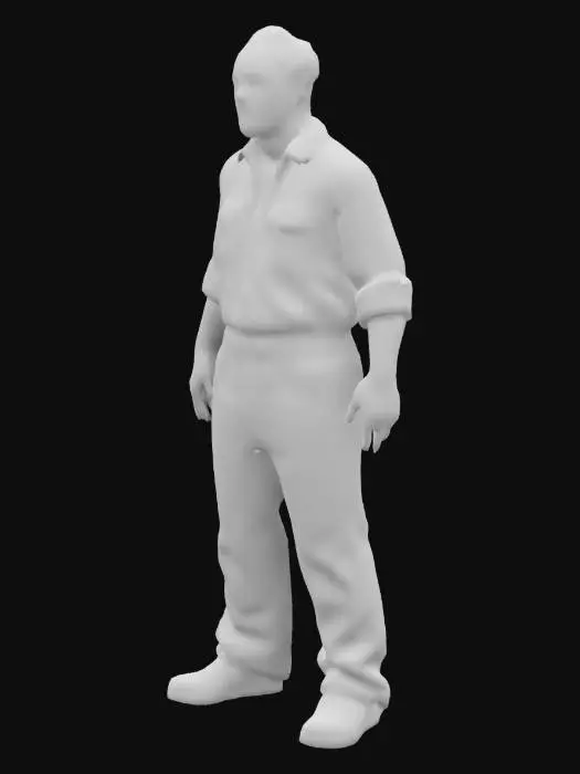 3D model for a rumpled middle-aged alcoholic in a dirty shirt, A-pose, Full Body, Ultra Realistic