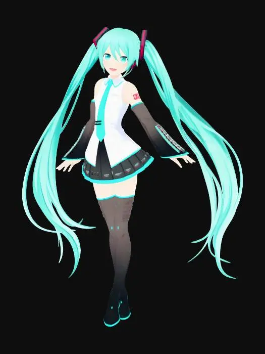 3D model for Hatsune Miku in School Uniform