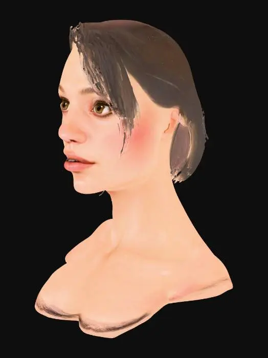3D model for Crear una piel humana de mujer muy realista de alta calidad con detalles como sombras, ojos, labios, etc