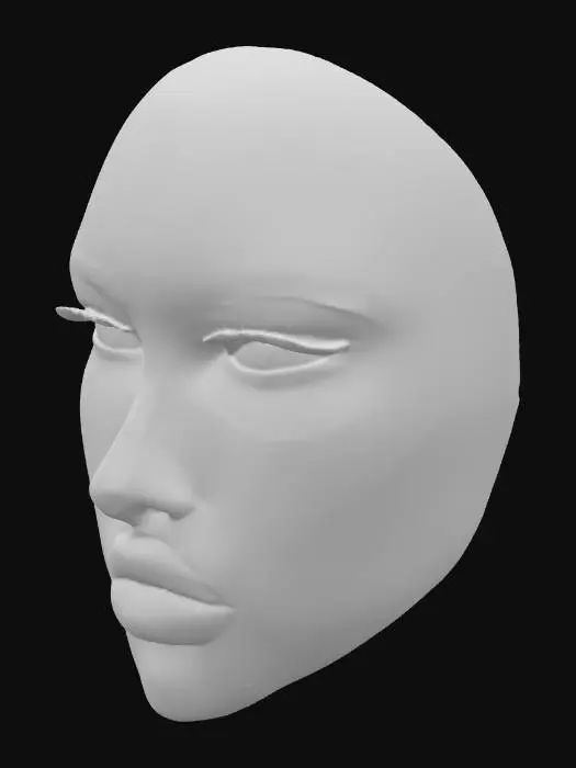 3D model for Quiero una plantilla con la cara de la foto que me sirva para texturizar un modelo 3d con una plantilla como la que se usa para el programa sims4estudio