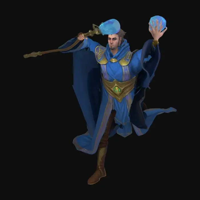 3D model for A battle mage, inspired by runescape wearing infinity robes. 