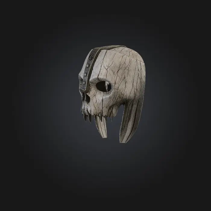 3D model for Cracked Steel Skull