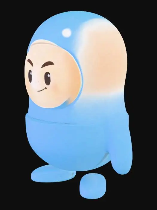 3D model for Blue chubby Buddy