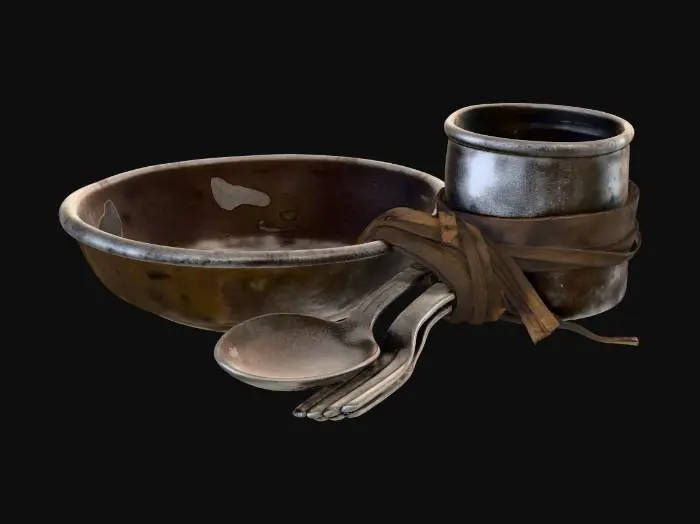 3D model for Rustic Dining Set