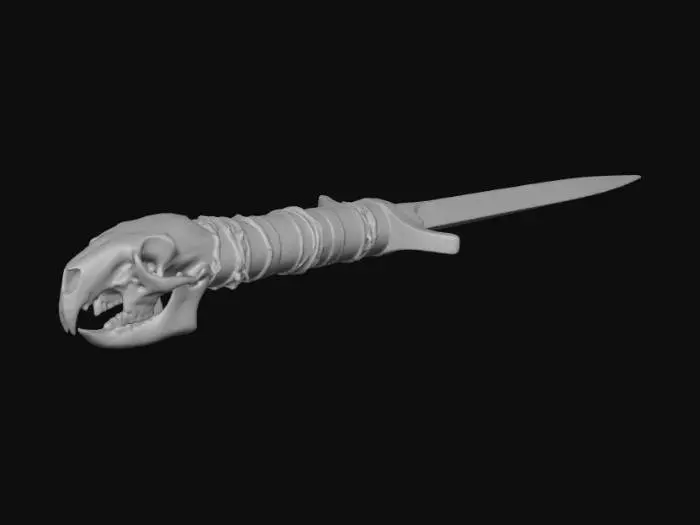 3D model for Rat Skull-Handled Dagger