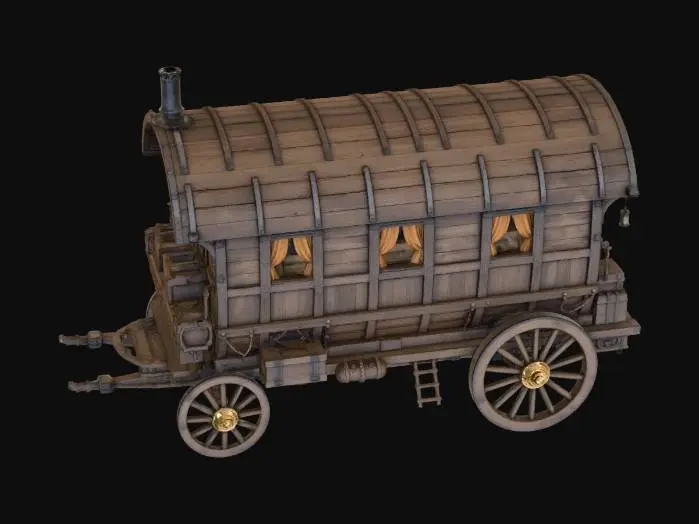 3D model for Barrel Wagon