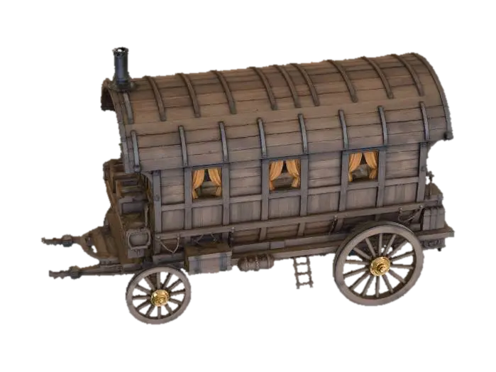 3D-модель Barrel Wagon, згенерована ШІ