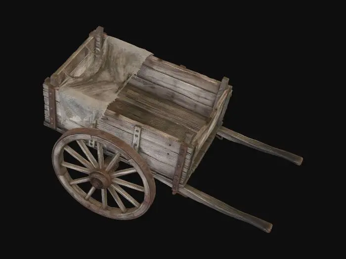 3D model for Empty Peddler's Hand-Cart