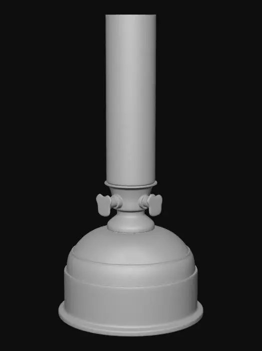 3D model for Antique Brass Oil Lamp