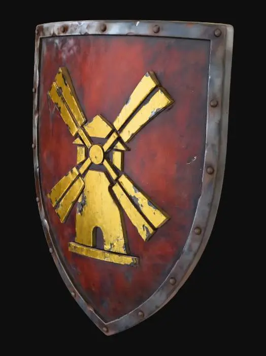 3D model for Windmill Heraldry Shield