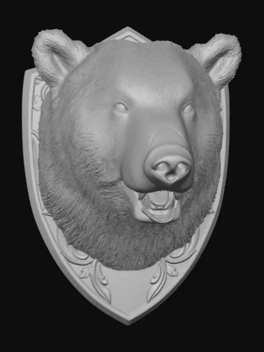 3D model for Bear Trophy Shield