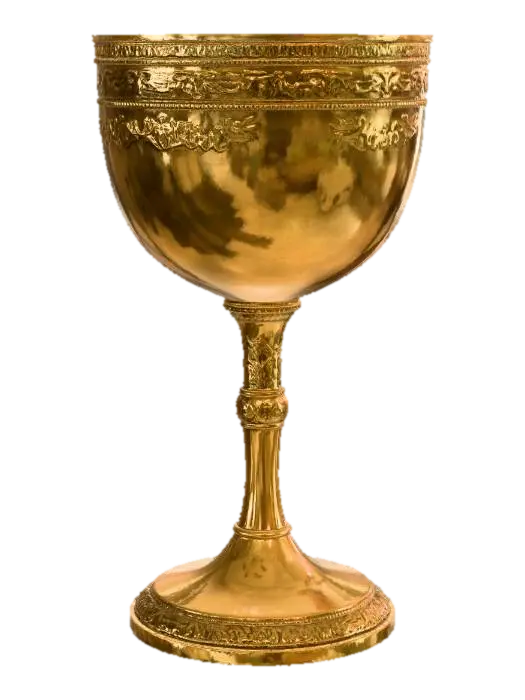 Gold Wine Goblet - Drinking 3D model, vytvořený pomocí AI