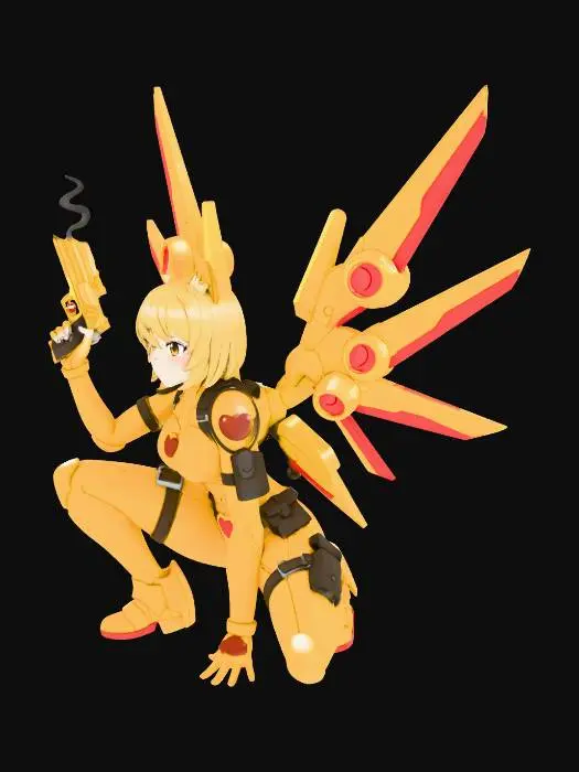 3D model for Golden Valkyrie Warrior