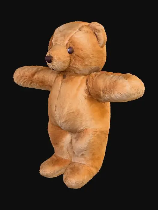 3D model for Teddy on Wooden Floor