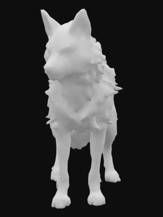 3D model for Green Wolf Guardian