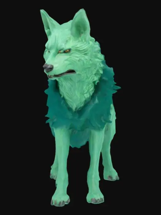 3D model for Green Wolf Guardian