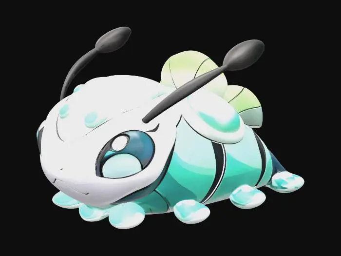 3D model for bubble larva
