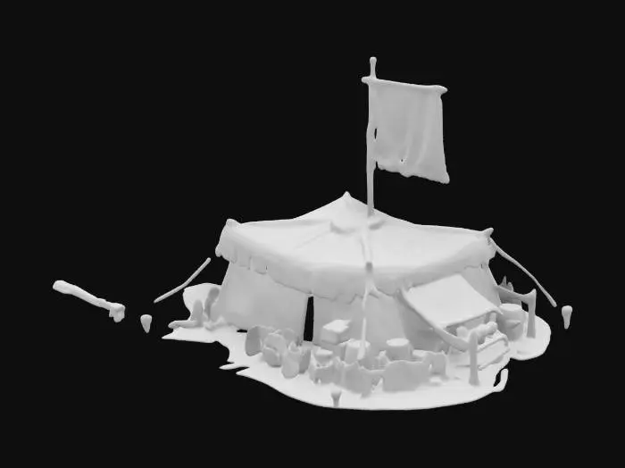 3D model for Create a military camp tent from the Han Dynasty period