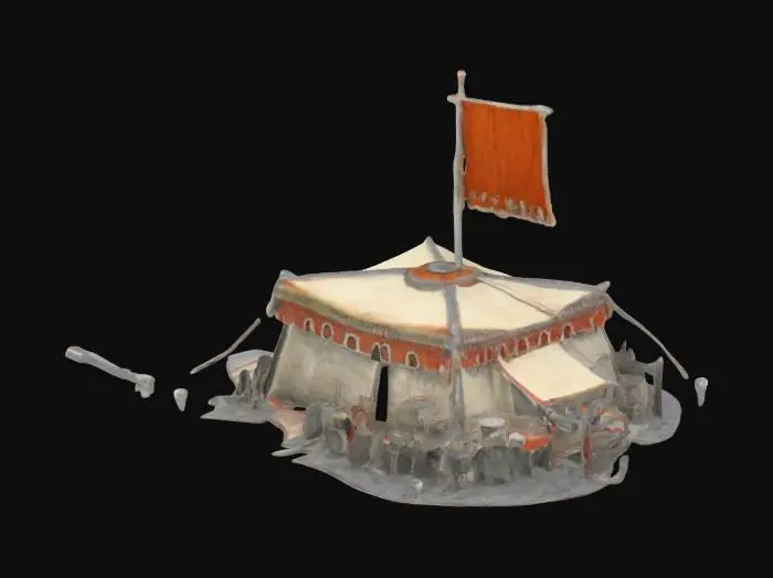 3D model for Create a military camp tent from the Han Dynasty period