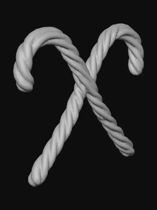 3D model for Candy Cane Cross
