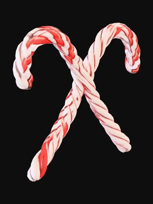 3D model for Candy Cane Cross