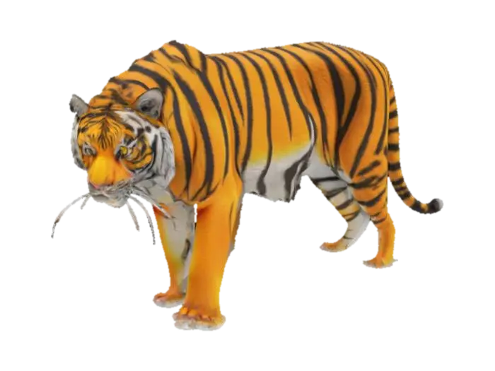 Bengal Tiger 3D model, vytvořený pomocí AI