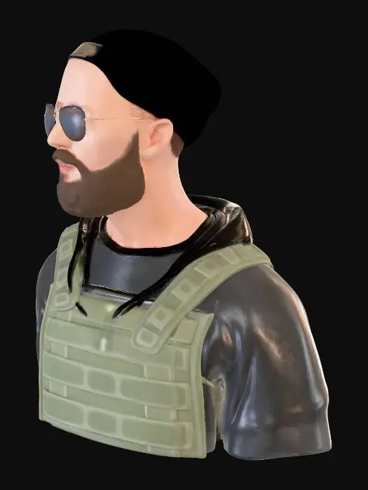 3D model for Tactical Operator Portrait