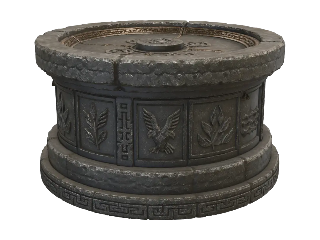 Altar of the Elemental Circle yapay zekâ ile oluşturulmuş 3D model