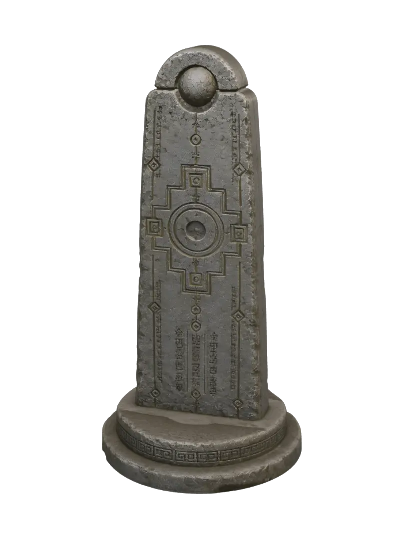 Geometric Circle Monolith yapay zekâ ile oluşturulmuş 3D model