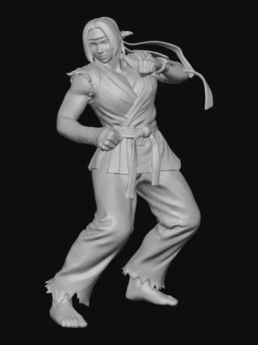 3D model for Martial Arts Warrior in the Gym