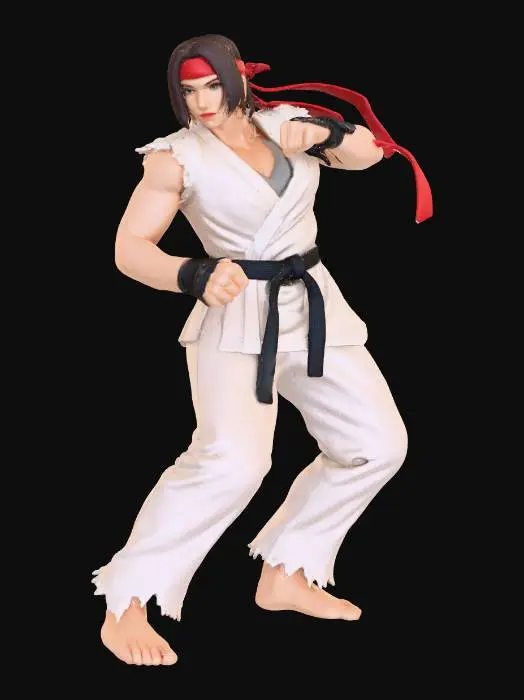 3D model for Martial Arts Warrior in the Gym