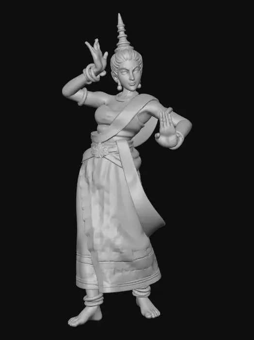 3D model for Thai Classical Dance Figurine