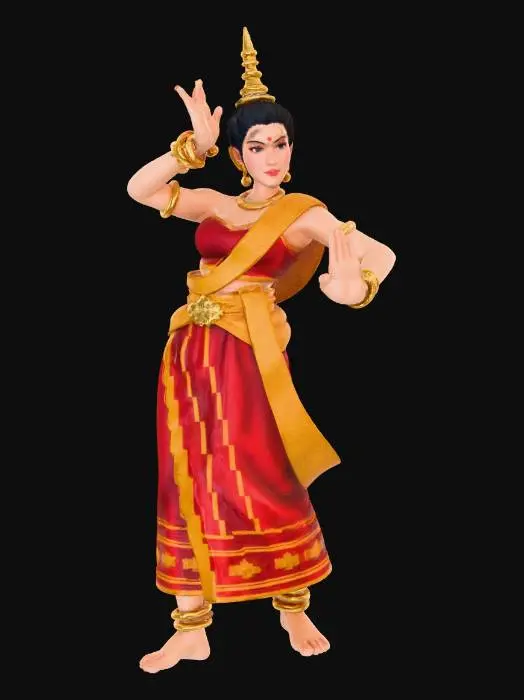 3D model for Thai Classical Dance Figurine