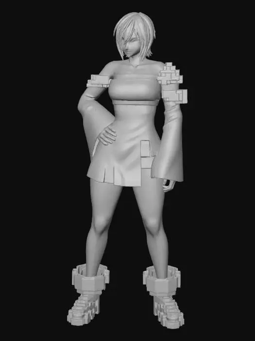 3D model for Pixel Warrior