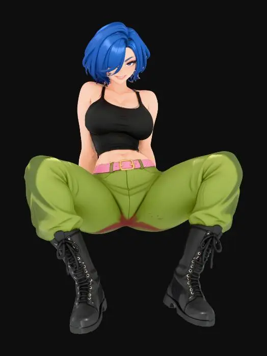 3D model for Blue Haired Confidence