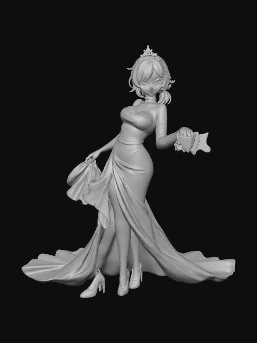 3D model for Bride in Sunlit Cathedral