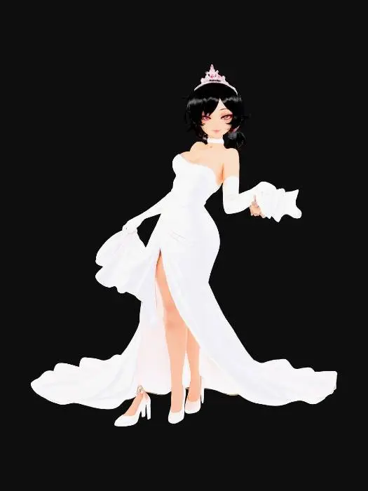 3D model for Bride in Sunlit Cathedral