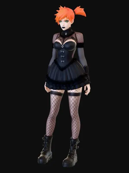 3D model for Gothic Hallway Stance