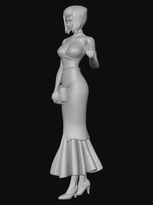 3D model for Elegant Evening Attire