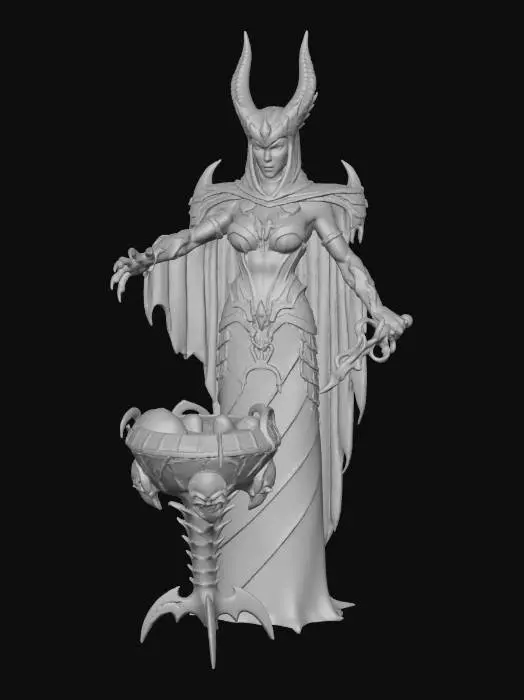 3D model for Sorceress of the Sunlit Chamber
