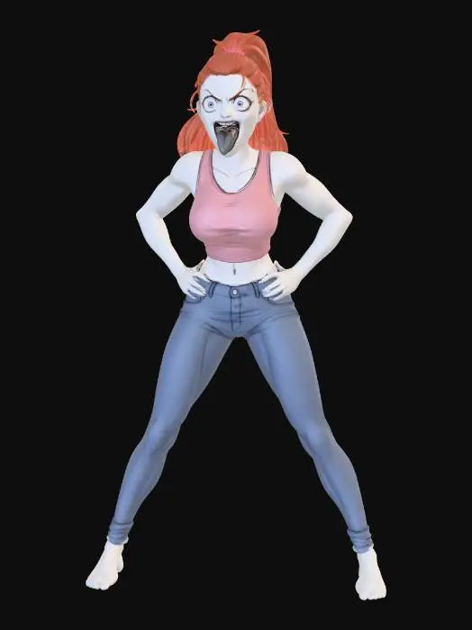 3D model for Fierce Expression