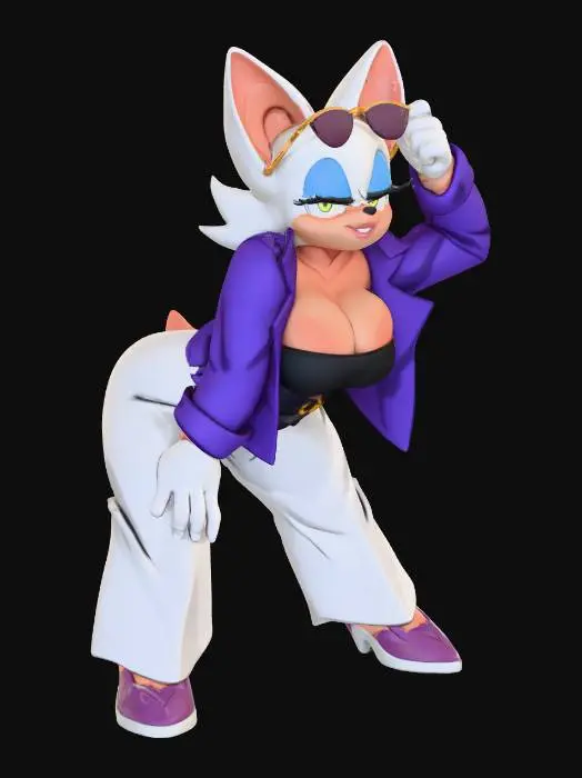 3D model for Stylish Bat Character