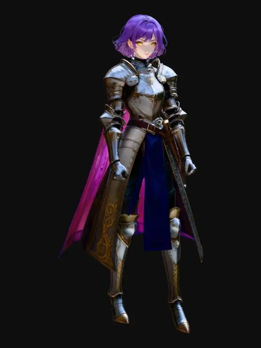 3D model for Knight in Purple