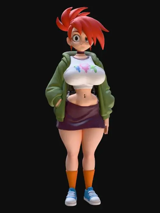 3D model for Frankie in Green Jacket