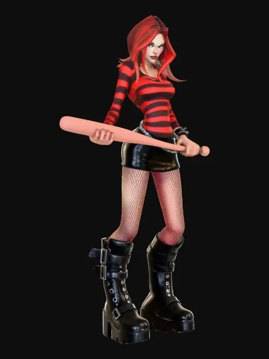 3D model for Crimson Hooded Brawler